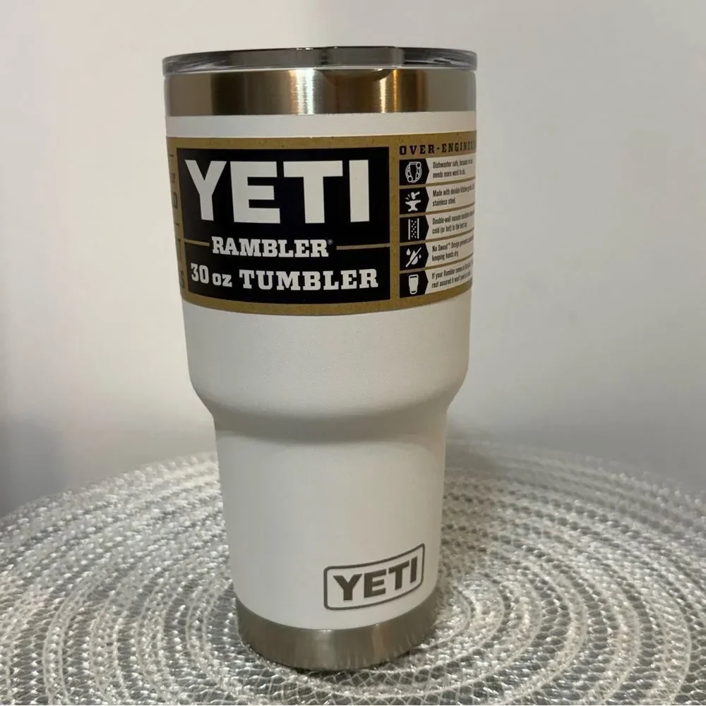 Yeti Rambler 30 oz Tumbler White NWT